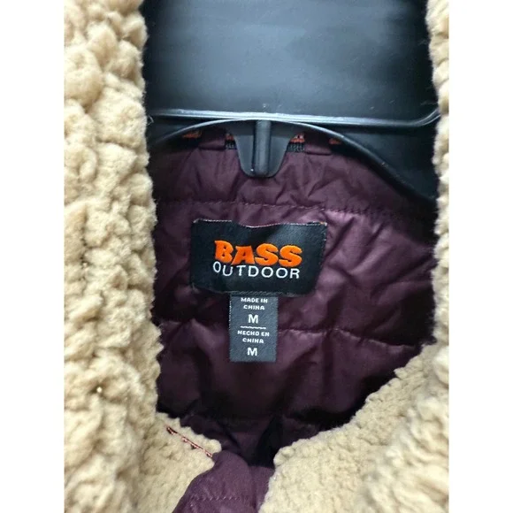 Bass Outdoor Women's Quilted Sherpa Puffer Jacket‎ Toasted Nut SIZE MEDIUM - Picture 4 of 9